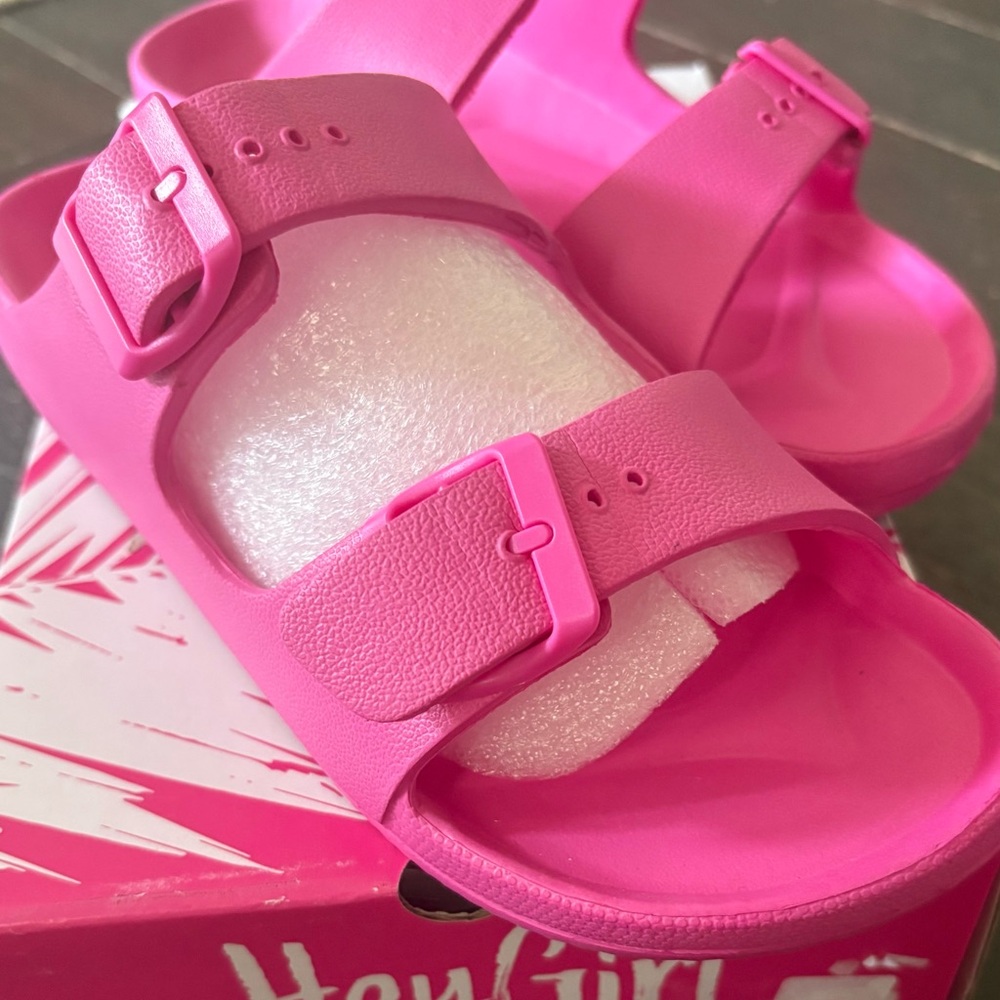 Corkys Hey Girl Waterslide Slip-on Adjustable Waterproof Slide Sandal PINK 10 - Picture 7 of 9